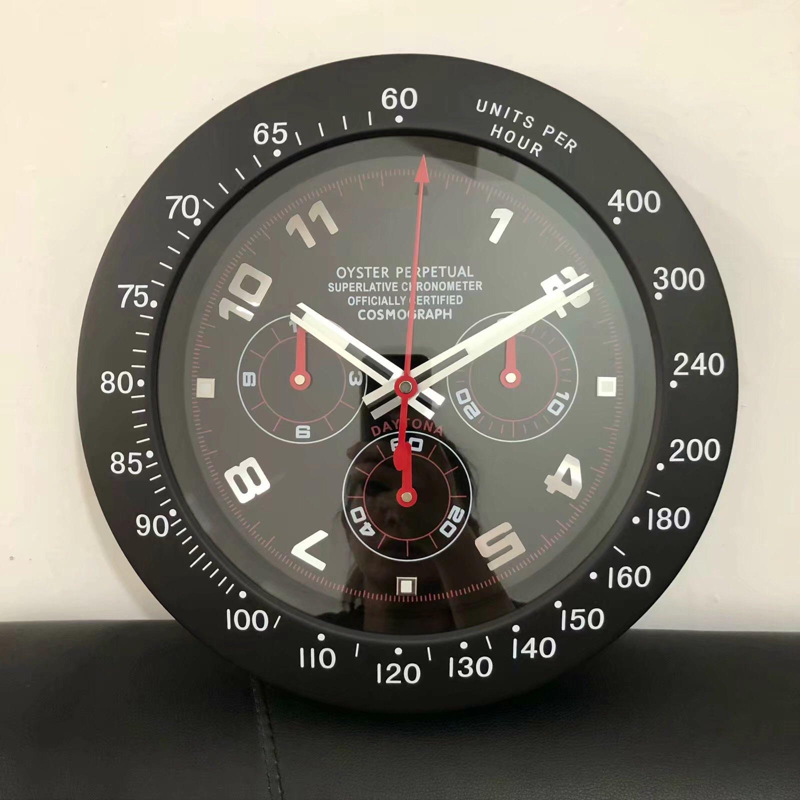 Biggest Wall Clocks Red and Black